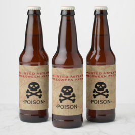 Haunted Asylum Halloween Party Poison Bier Etiket