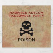 Haunted Asylum Halloween Party Poison Bier Etiket (Enkel label)