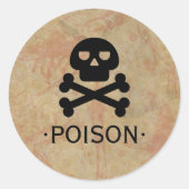 Haunted Asylum Halloween Party Poison Ronde Sticker (Voorkant)