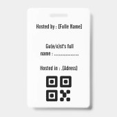 Haunted Badge Halloween uitnodiging (Achterkant)