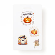 Haunted Badge Halloween uitnodiging