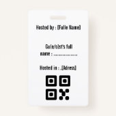 Haunted Badge Halloween uitnodiging (Achterkant)