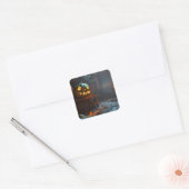 Haunted Basement Pompoen Halloween Stickers (Envelop)