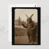 Haunted Bizarre Weird Bat Creature Halloween Briefkaart (Voorkant / Achterkant)