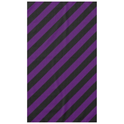Haunted Black en Paarse Striped Tafelkleed (Voorkant)