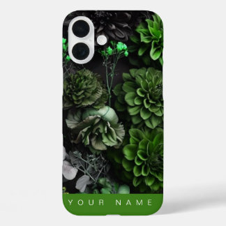 Haunted Blooms Green iPhone 16 Plus Hoesje