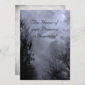 Haunted Blue Sky met Ravens bruiloft uitnodiging (Voorkant / Achterkant)