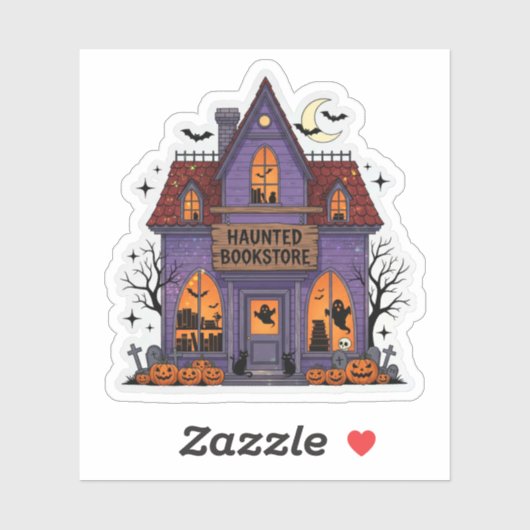 Haunted Bookstore Sticker - Schattigee Spooky Hall (Vel)