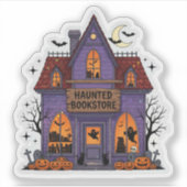 Haunted Bookstore Sticker - Schattigee Spooky Hall (Voorkant)