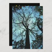 Haunted Bossen Halloween Invitation Kaart (Voorkant / Achterkant)