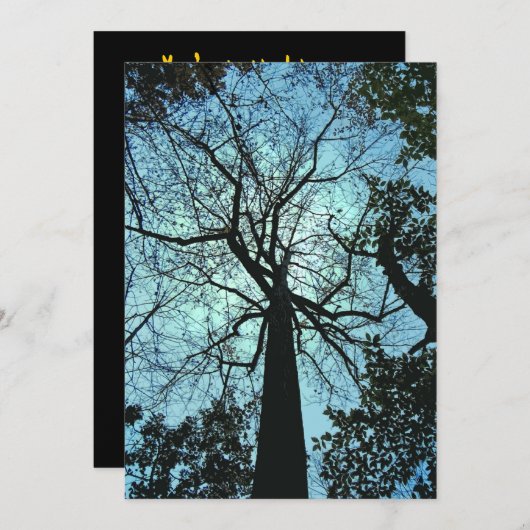 Haunted Bossen Halloween Invitation Kaart (Voorkant / Achterkant)