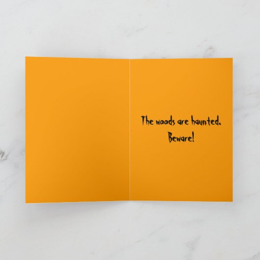 Haunted Bossen Halloween Kaart (Binnen)