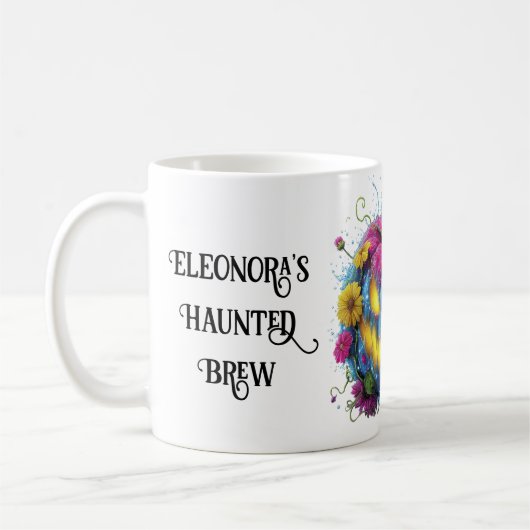 Haunted Brew Halloween Bloom Pumpkin Koffiemok (Links)