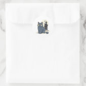 Haunted Brit House - Britse Korthaar Halloween Ronde Sticker (Tas)