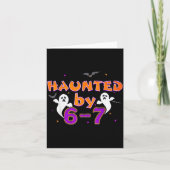 Haunted By 67 Funny 67 Halloween Costume  Kaart (Voorkant)