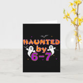 Haunted By 67 Funny 67 Halloween Costume Kaart (Gele Bloem)