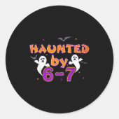 Haunted By 67 Funny 67 Halloween Costume  Ronde Sticker (Voorkant)