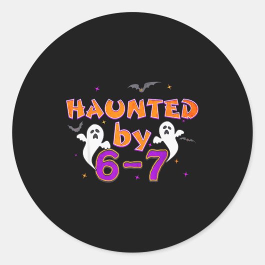 Haunted By 67 Funny 67 Halloween Costume  Ronde Sticker (Voorkant)