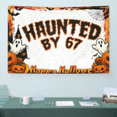 Haunted by 67 Funny Ghost And Pumpkin Halloween Spandoek (Beurs)