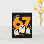Haunted By 67 Funny Halloween Meme Design Kaart (Gele Bloem)