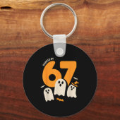 Haunted By 67 Funny Halloween Meme Design  Sleutelhanger (Voorkant)
