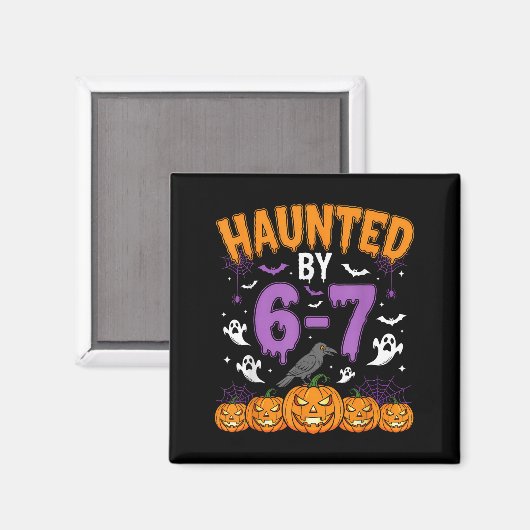 Haunted By 67 Funny Halloween Novelty Costume Meme Magneet (Voorkant / Achterkant)