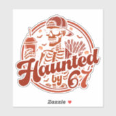Haunted By 67 Funny Halloween Six Seven 67 Meme Sticker (Vel)
