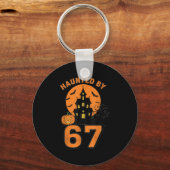 Haunted By 67 Funny Halloween Sleutelhanger (Voorkant)