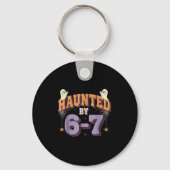 Haunted By 67 Funny Halloween  Sleutelhanger (Voorkant)