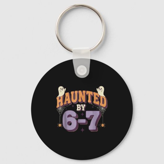 Haunted By 67 Funny Halloween  Sleutelhanger (Voorkant)