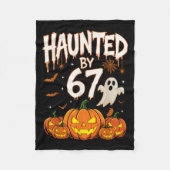 Haunted By 67 Funny Pumpkin And Ghost Halloween Co Fleece Deken (Voorkant)