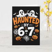Haunted By 67 Funny Pumpkin And Ghost Halloween Co Kaart (Gele Bloem)