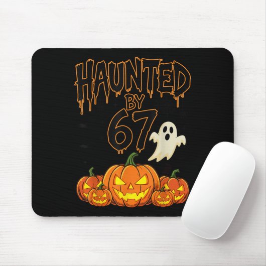 Haunted By 67 Funny Pumpkin And Ghost Halloween Co Muismat (Met muis)