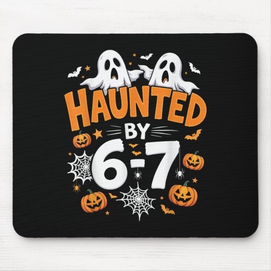 Haunted By 67 Funny Pumpkin And Ghost Halloween Co Muismat (Voorkant)