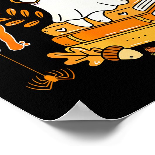 Haunted By 67 Funny Reading Ghost And Pumpkin Hall Poster (Hoek)