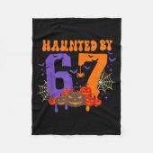 Haunted By 67 – Funny Six Seven Meme 6 7 Halloween Fleece Deken (Voorkant)