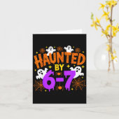 Haunted By 67 Funny Six Seven Meme Halloween Costu Kaart (Gele Bloem)