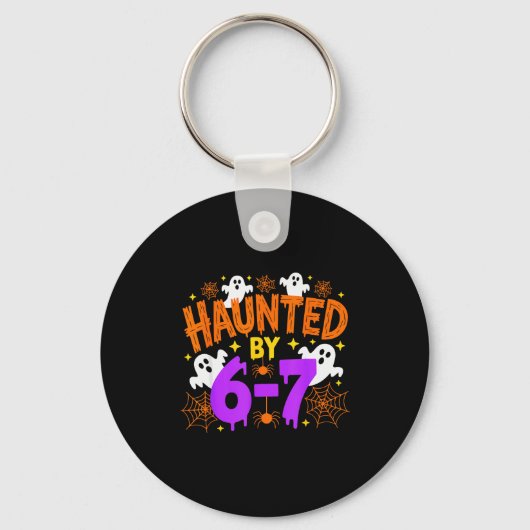 Haunted By 67 Funny Six Seven Meme Halloween Costu Sleutelhanger (Voorkant)