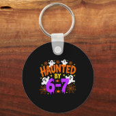 Haunted By 67 Funny Six Seven Meme Halloween Costu Sleutelhanger (Voorkant)