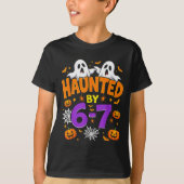 Haunted By 67 Funny Six Seven Meme Pumpkin Ghost H T-shirt (Voorkant)