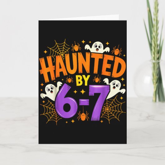 Haunted By 67 Funny Six Seven Meme Soky Ghost Hall Kaart (Voorkant)