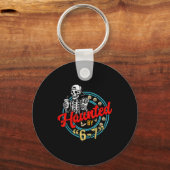 Haunted By 67 Funny Skeleton And Pumpkin Halloween Sleutelhanger (Voorkant)
