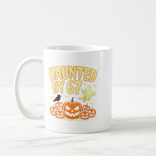 Haunted By 67 Halloween Ghost Six Seven Gen Alpha  Koffiemok (Links)