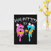 Haunted By 67 Ice Cream Drip Funny Six Seven Meme  Kaart (Gele Bloem)