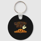 Haunted By 67 Six Seven Halloween Meme Ghost Pumpk Sleutelhanger (Voorkant)