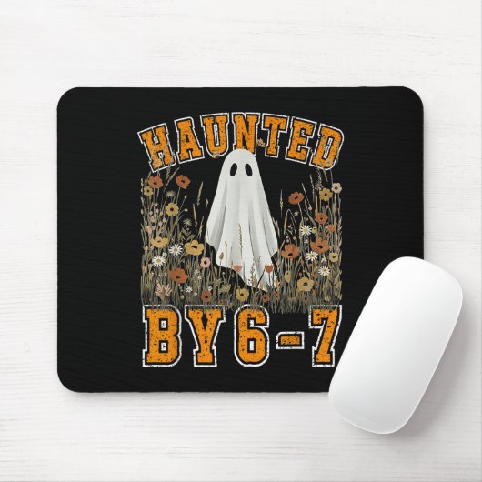 Haunted By 6 7 Ghost Floral 67 Meme Halloween Six  Muismat (Met muis)