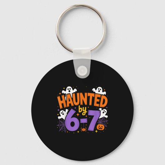 Haunted By 6-7 Halloween Ghosts And Sders Design Sleutelhanger (Voorkant)