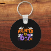 Haunted By 6-7 Halloween Ghosts And Sders Design Sleutelhanger (Voorkant)