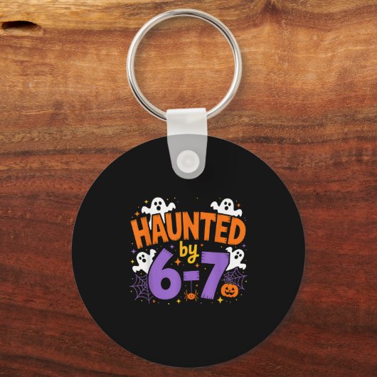 Haunted By 6-7 Halloween Ghosts And Sders Design Sleutelhanger (Voorkant)