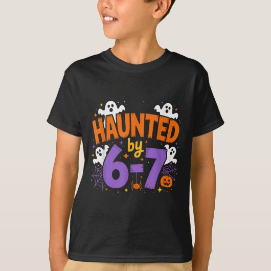 Haunted By 6-7 Halloween Ghosts And Sders Design  T-shirt (Voorkant)